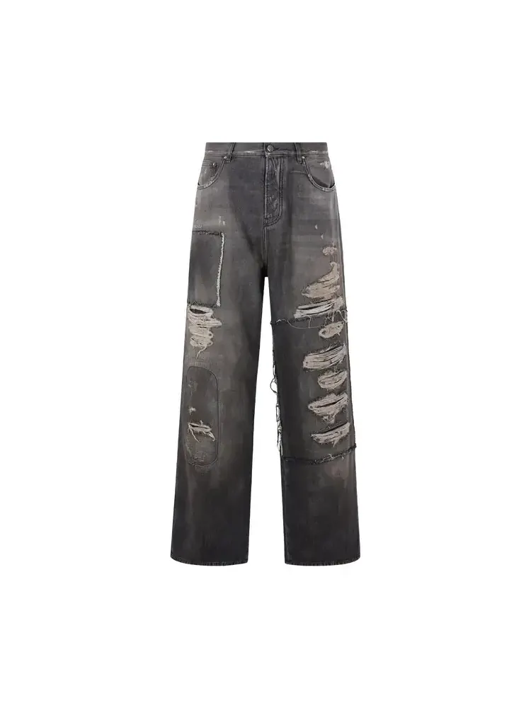 Свободного кроя Amiri Carpenter Repaired Baggy 'Crafted Black' — изображение 1 из 2, черный