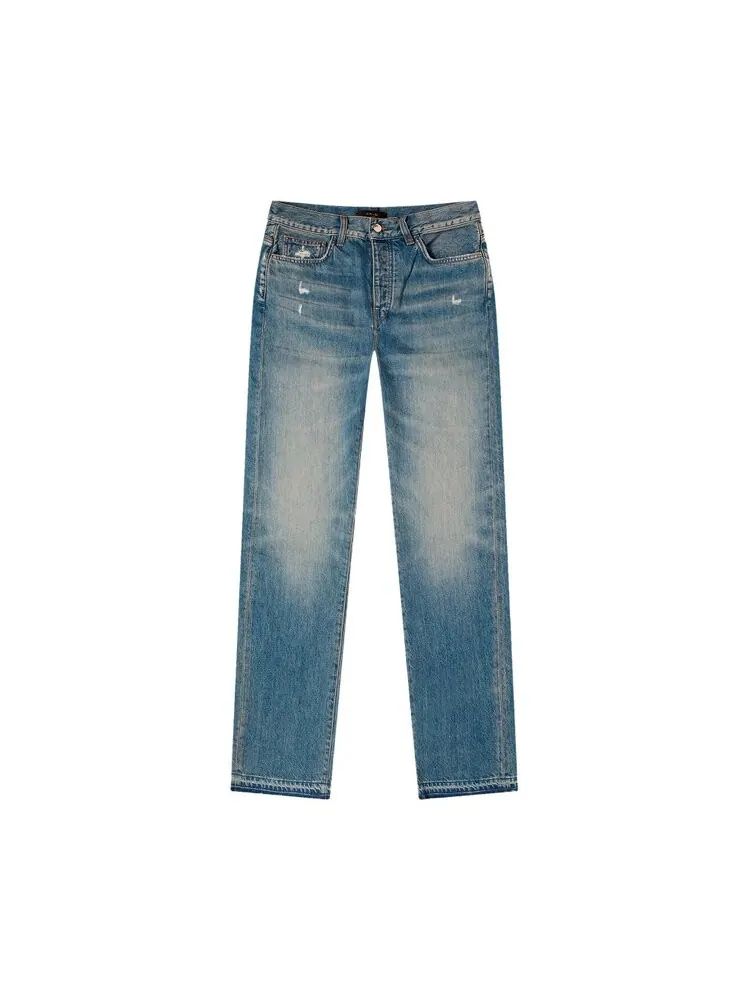 Джинсы Amiri Released Hem Straight Jean — изображение 1 из 1, синий