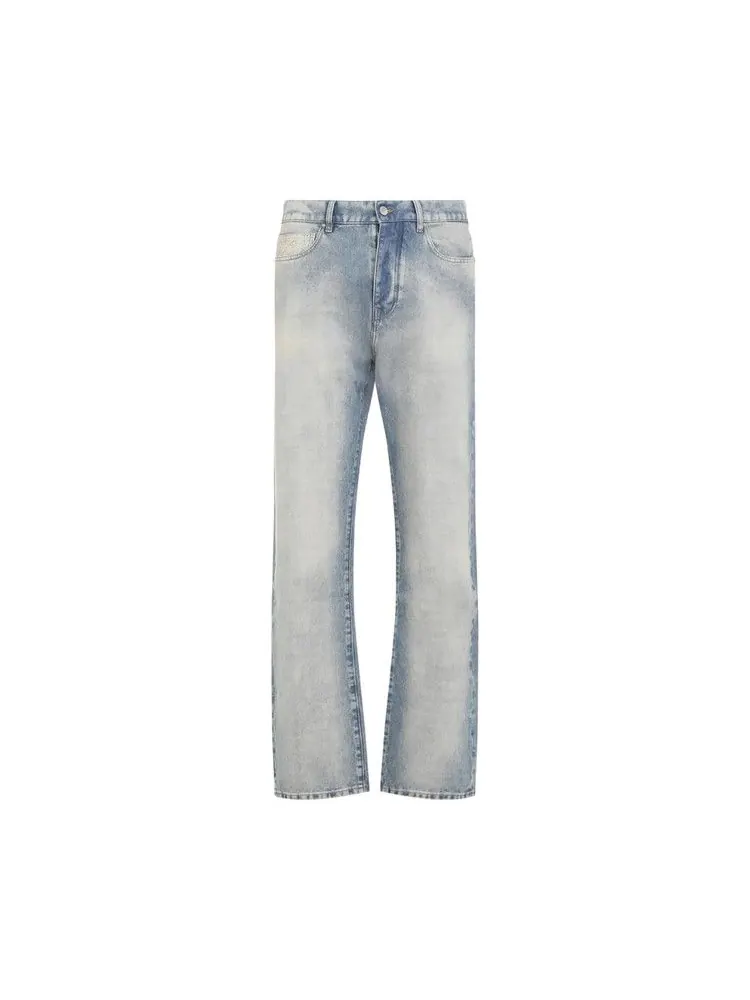 Джинсы Amiri Quad Cuff Straight Jean — изображение 1 из 2, индиго