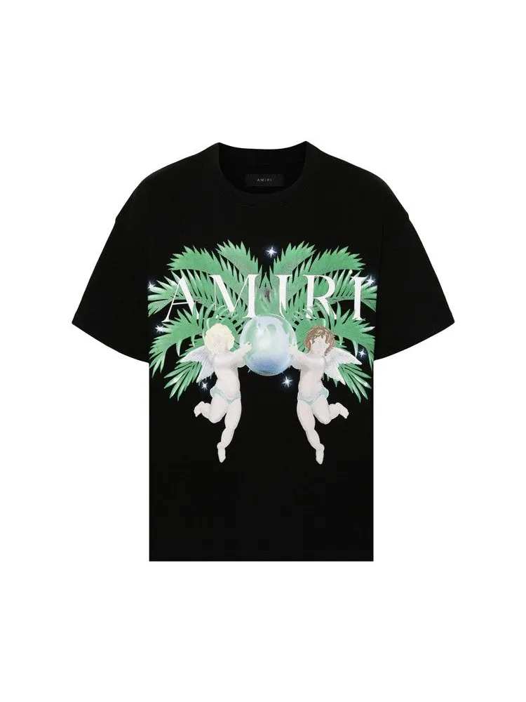 Футболка Amiri Airbrush Cherub Tee — изображение 1 из 1, черный