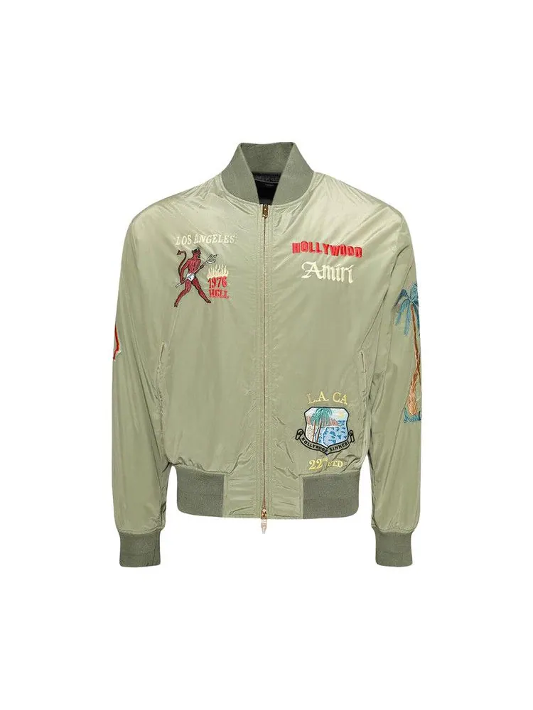 Бомбер Amiri Sinners Bomber — изображение 1 из 1, оливковый