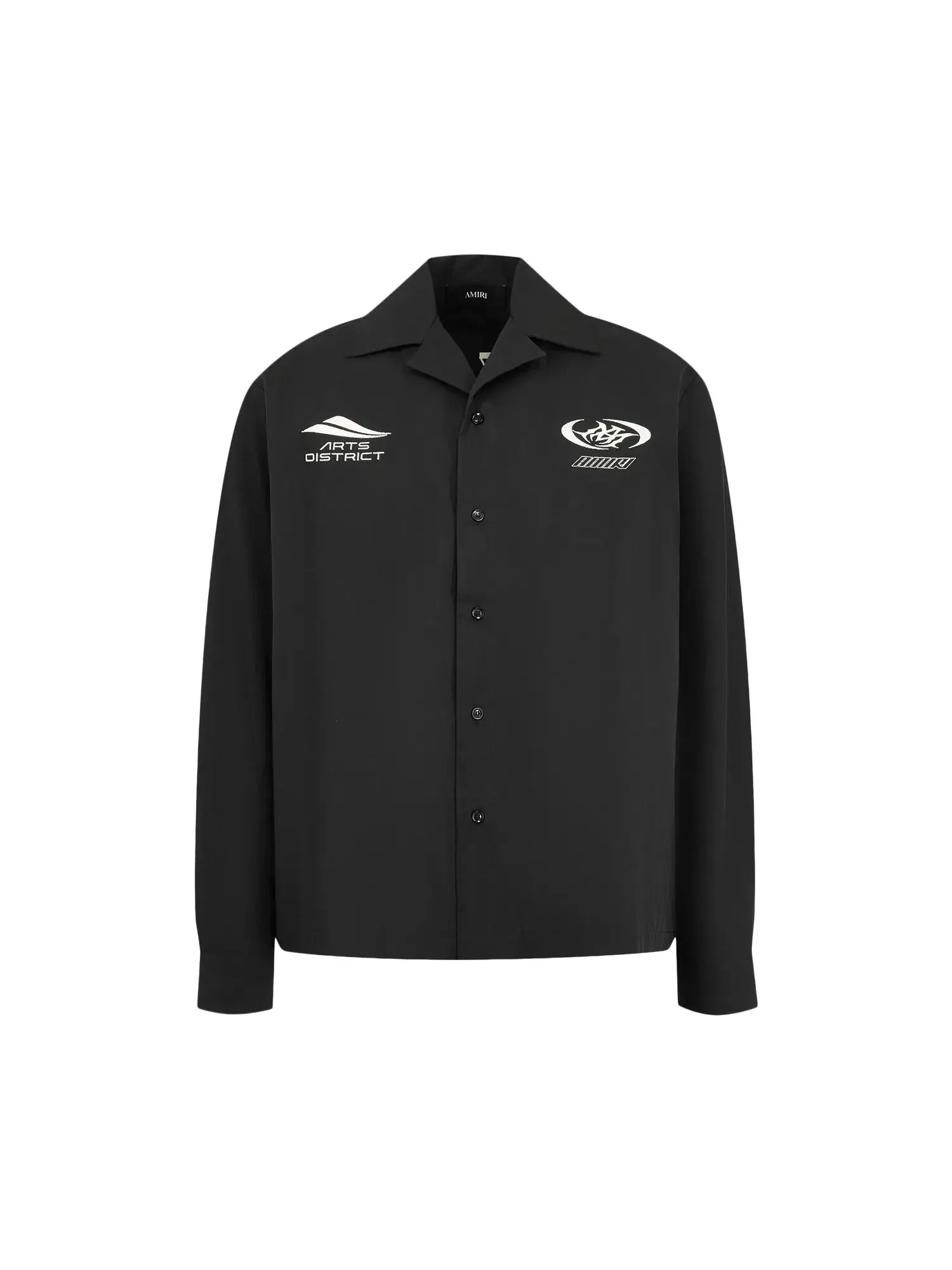 Спортивная футболка Amiri Sporty Emb COTNYL Camp Shirt — изображение 1 из 2, черный