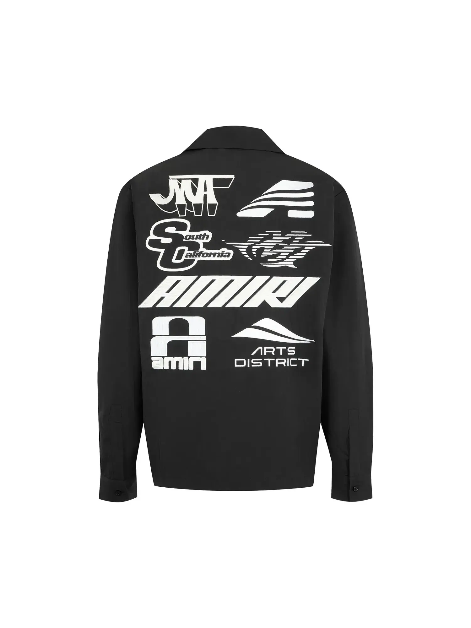 Спортивная футболка Amiri Sporty Emb COTNYL Camp Shirt — изображение 2 из 2, черный