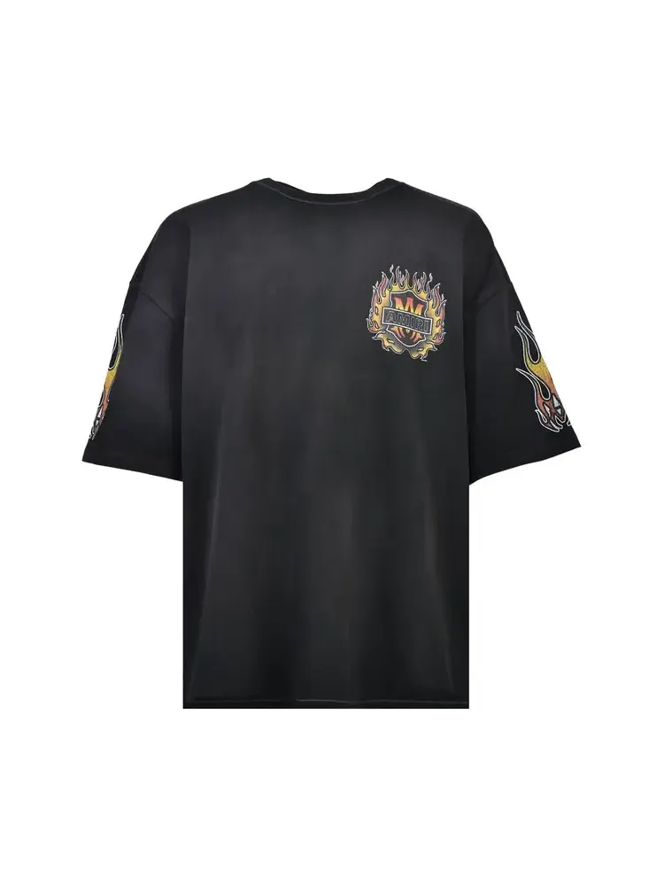 Футболка Amiri MA Flames Oversized Tee — изображение 1 из 2, черный