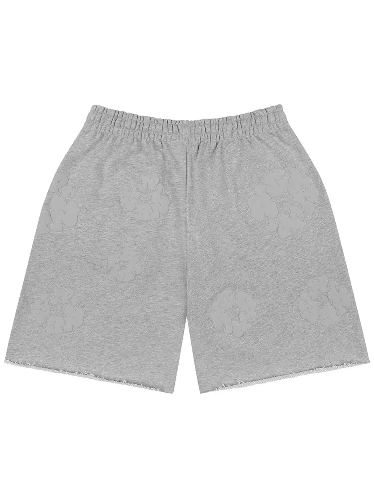 Джинсовые шорты Denim Tears Mono Cotton Wreath Sweatshorts — изображение 2 из 2, серый