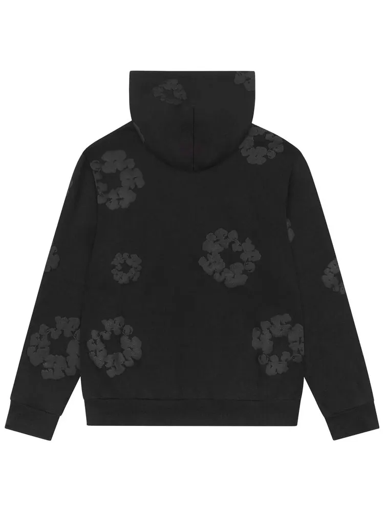 Худи Denim Tears Mono Cotton Wreath на молнии — изображение 2 из 2, черный