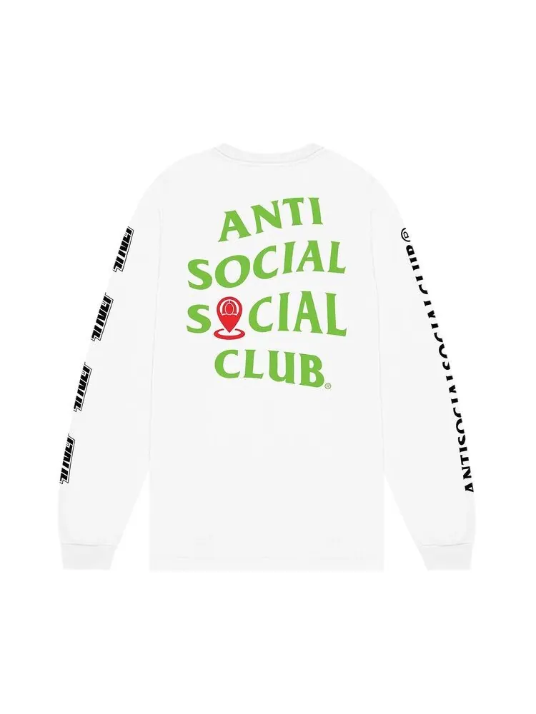 Футболка Anti Social Social Club x Kasina Radio Signal Long-Sleeve Tee White — изображение 2 из 2, белый