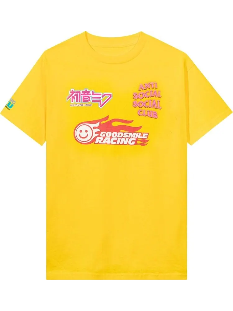 Футболка Anti Social Social Club x Good Smile Racing Logo Tee 'Yellow'