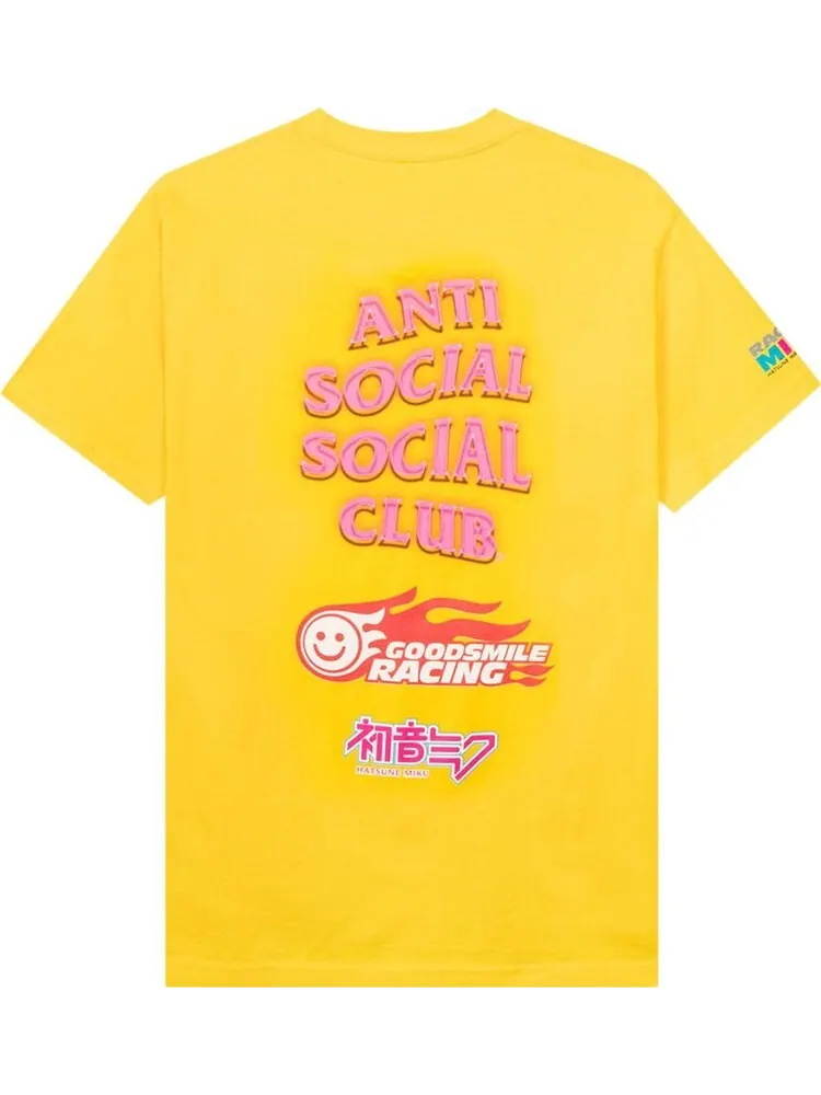 Футболка Anti Social Social Club x Good Smile Racing Logo Tee 'Yellow' — изображение 2 из 2, желтый