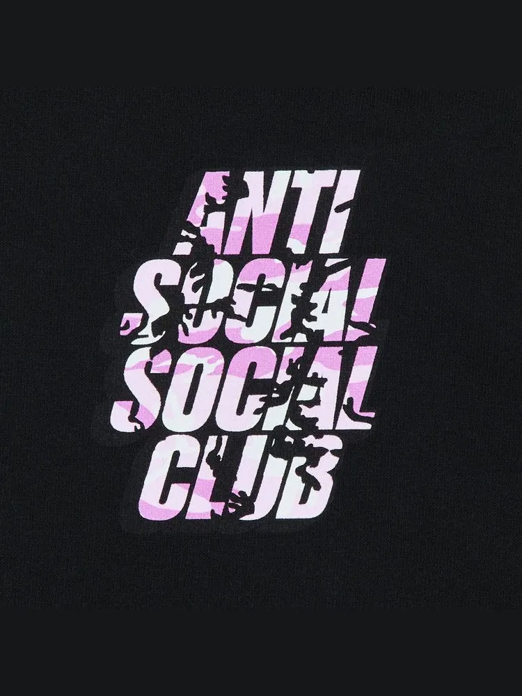 Худи Anti Social Social Club Blocked Pink Camo Hoodie — изображение 3 из 3, черный