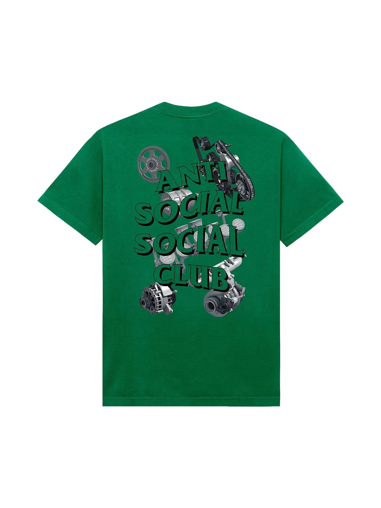 Футболка Anti Social Social Club с надписью Kelly — изображение 2 из 2, зеленый