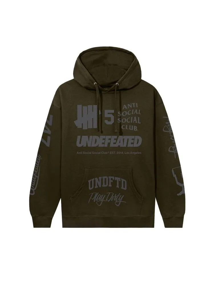 Худи Anti Social Social Club x Undefeated Schizophrenia Hoodie Army