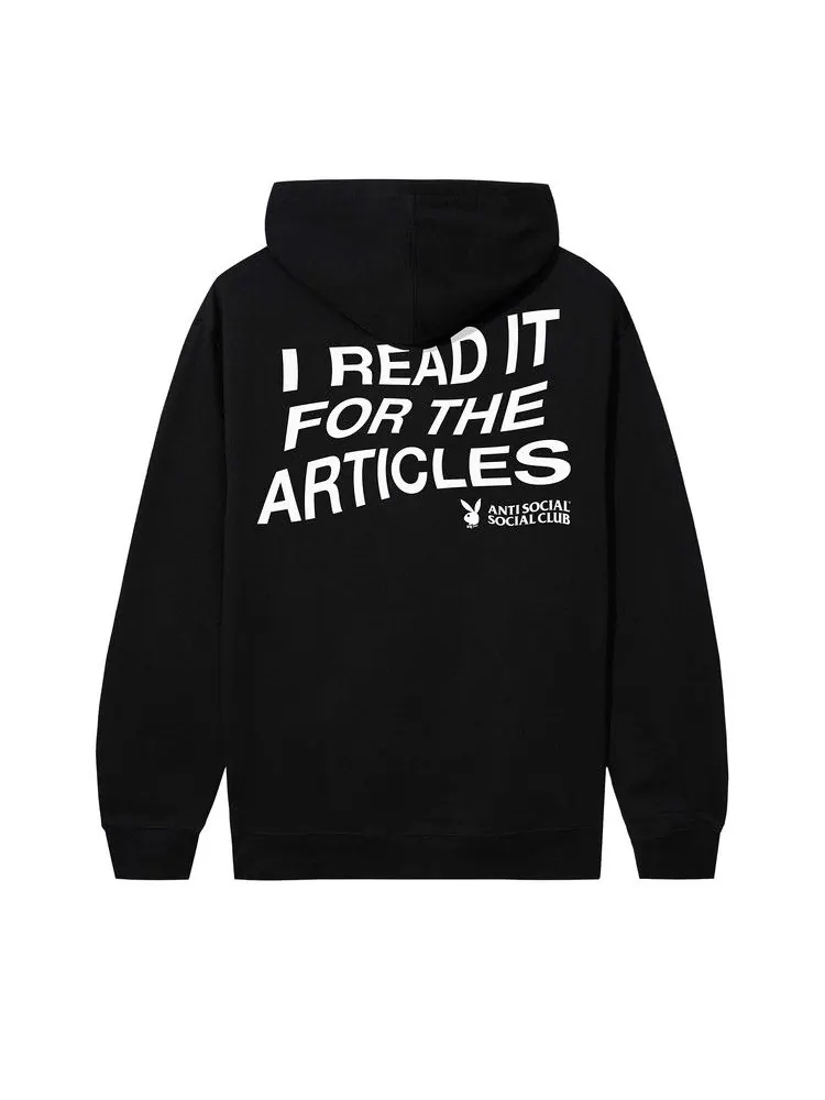 Худи Anti Social Social Club x Playboy Read It Hoodie — изображение 2 из 2, черный