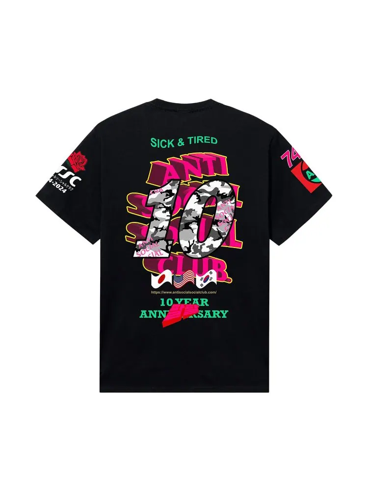 Футболка Anti Social Social Club Weird Years Tee 'Black' — изображение 2 из 2, черный