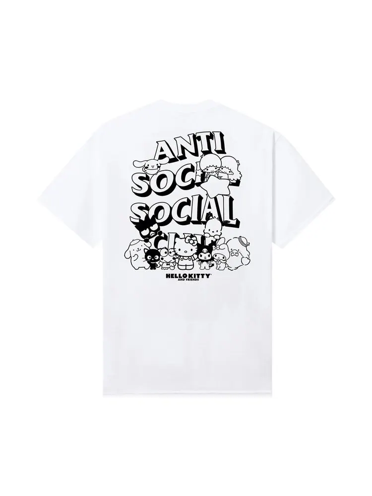 Футболка Anti Social Social Club x Hello Kitty Weird Tee 'White' — изображение 2 из 2, белый