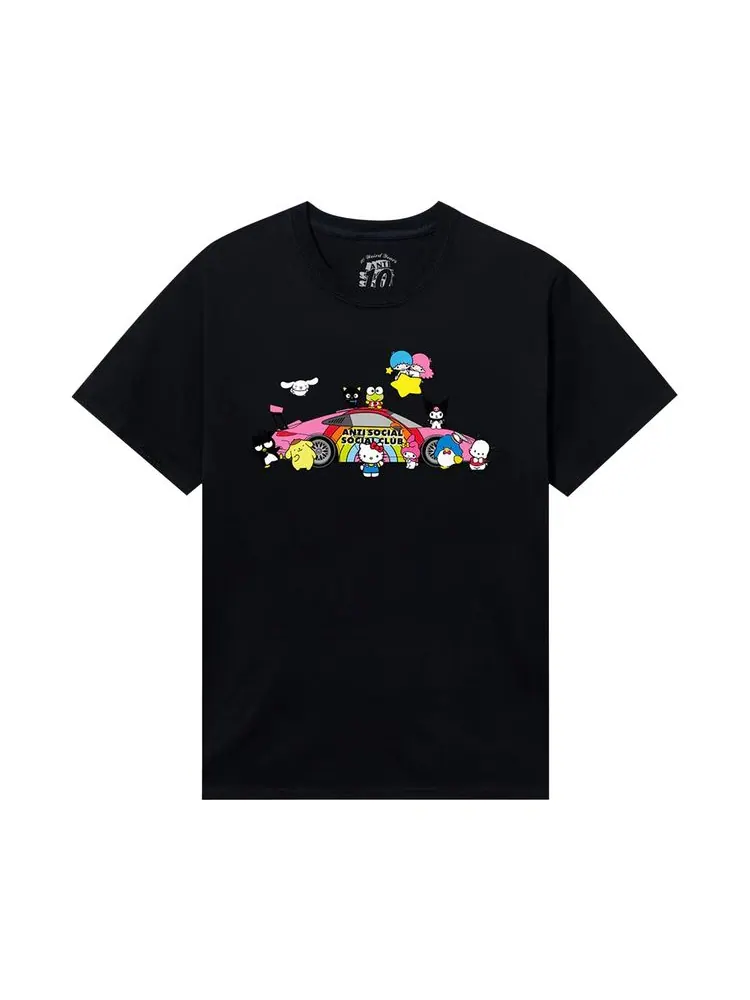 Футболка Anti Social Social Club x Hello Kitty Racing Tee 'Black'