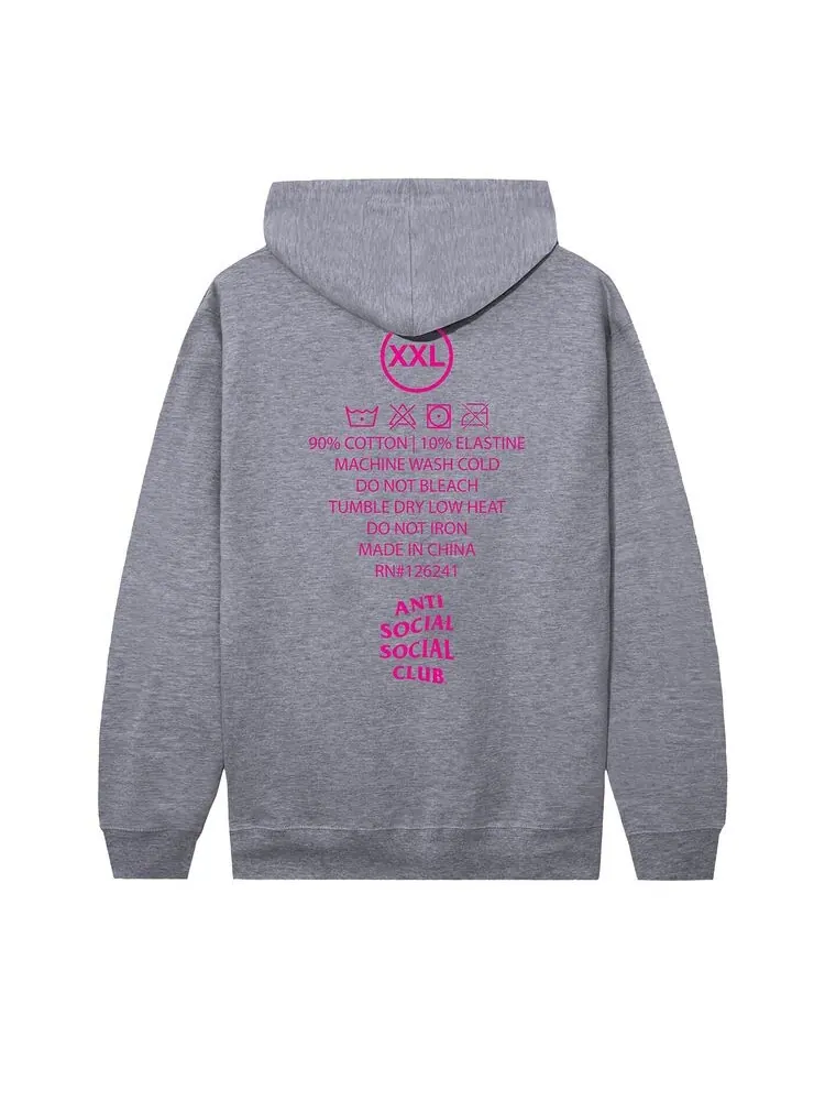 Худи Anti Social Social Club Low Heat Hoodie Gunmetal Heather — изображение 2 из 2, серый