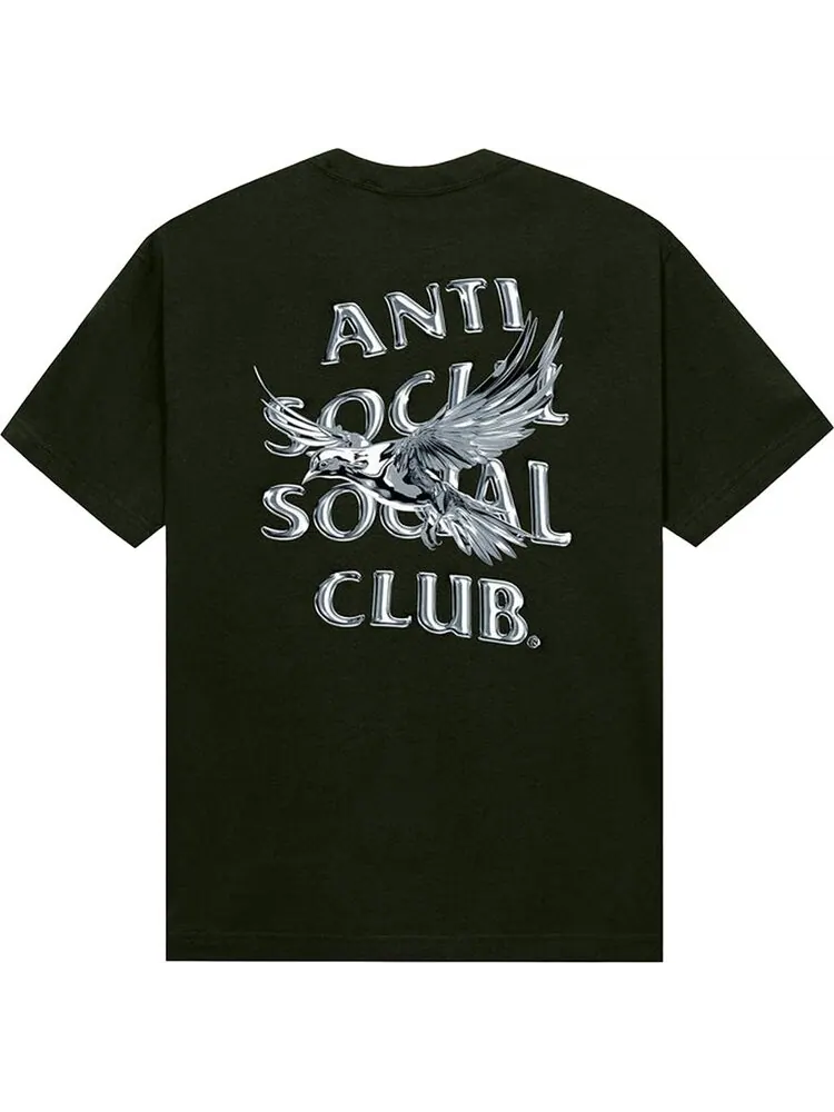 Футболка Anti Social Social Club Frantically Melting 'Olive' — изображение 2 из 2, зеленый