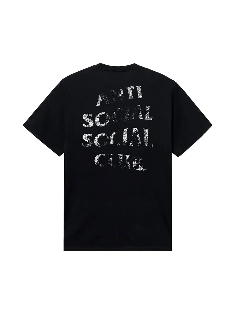 Футболка Anti Social Social Club Thrashed Logo Flip Tee Black — изображение 2 из 2, черный