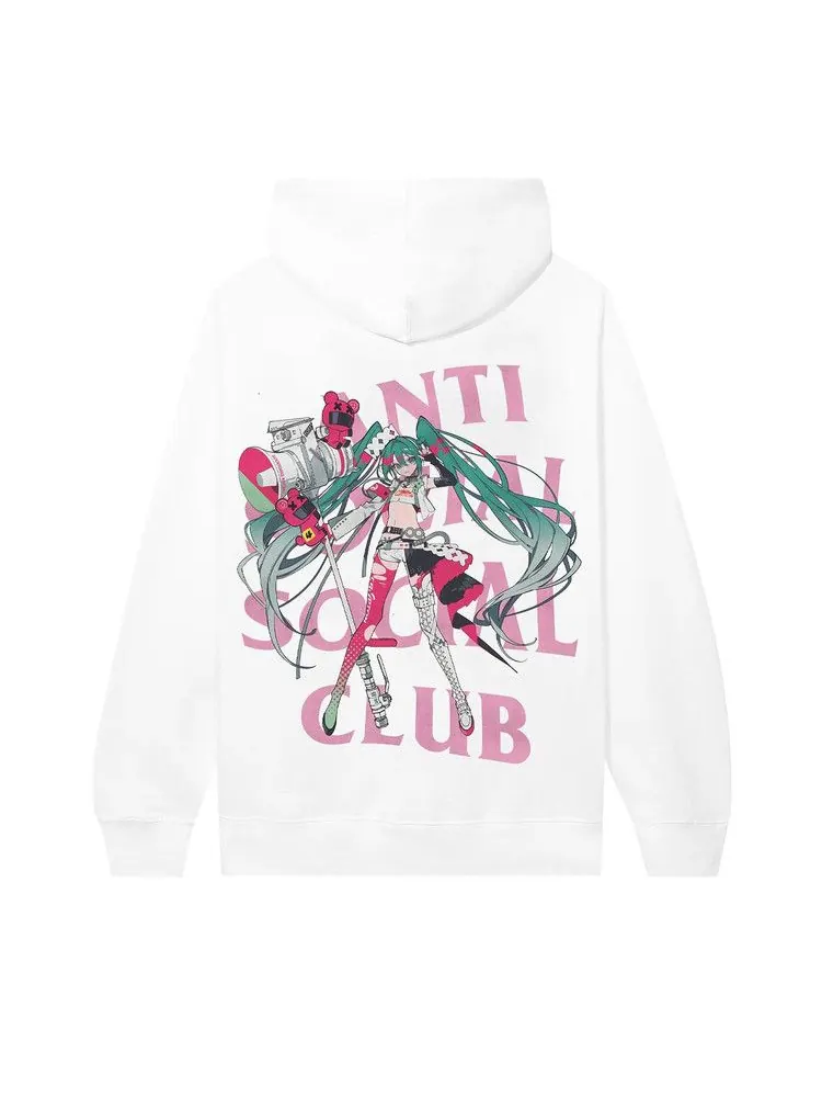 Худи Anti Social Social Club x Goodsmile Racing Virtual Echo Hoodie 'White' — изображение 2 из 2, белый