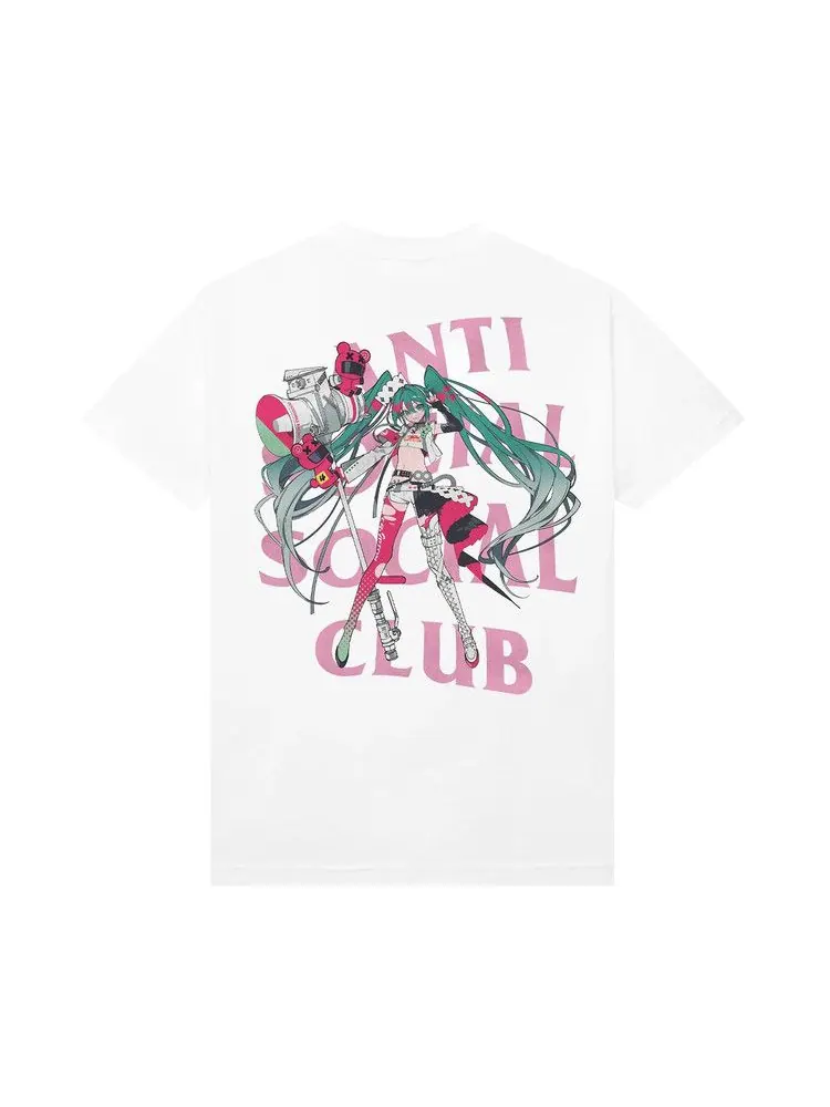 Футболка Anti Social Social Club x Goodsmile Racing Virtual Echo Tee — изображение 2 из 2, белый