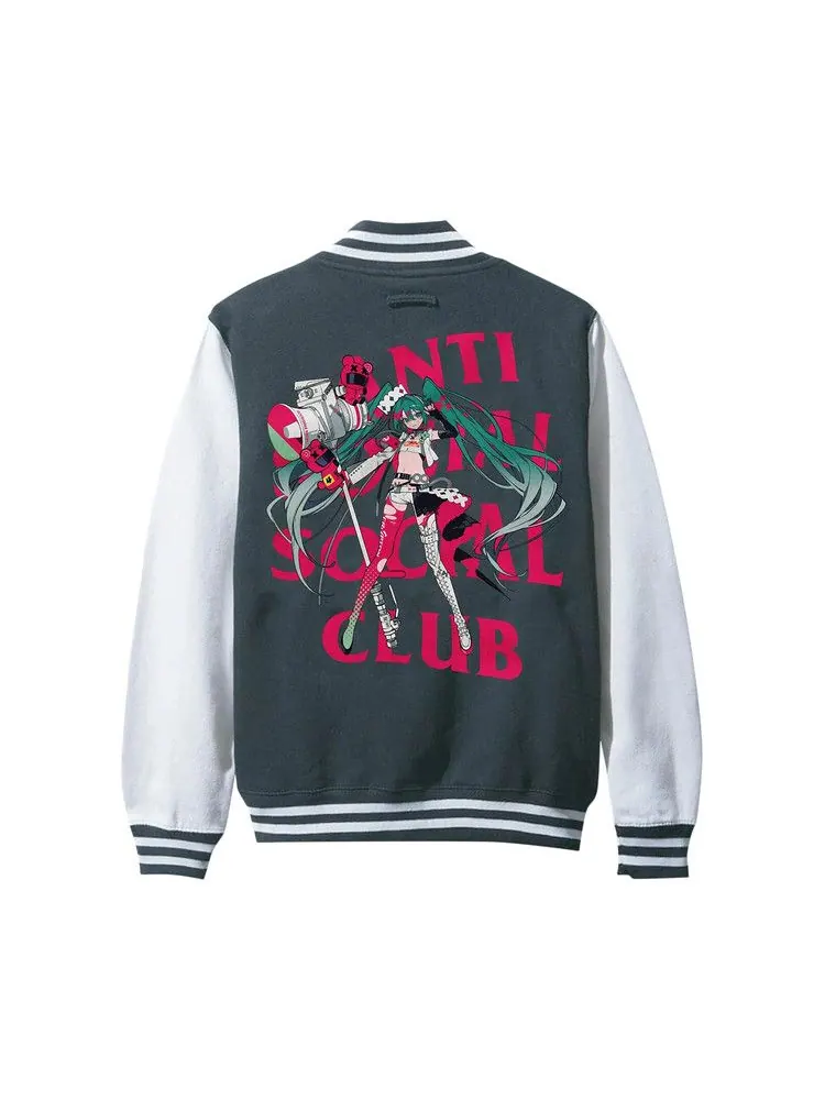 Куртка Anti Social Social Club x Goodsmile Racing Varsity Jacket — изображение 2 из 2, черный