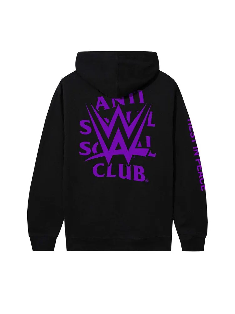 Худи Anti Social Social Club x WWE You Will Rest In Peace Hoodie 'Black' — изображение 2 из 2, черный