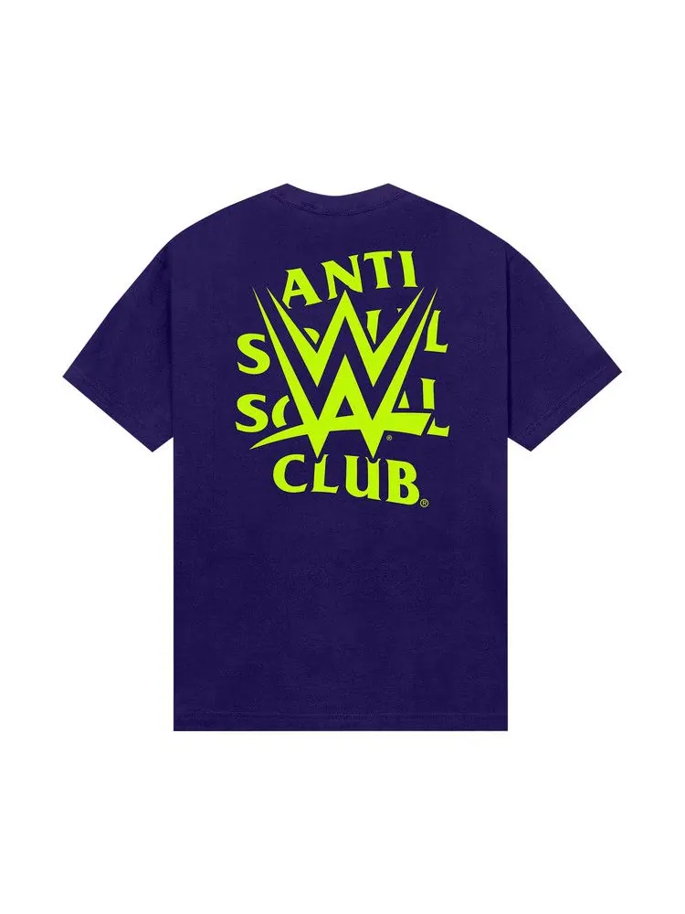 Футболка Anti Social Social Club x WWE You Will Rest In Peace Tee — изображение 2 из 2, фиолетовый