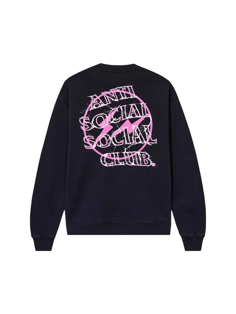 Толстовка Anti Social Social Club x Fragment Design Bolt Crewneck — изображение 1 из 2, черный