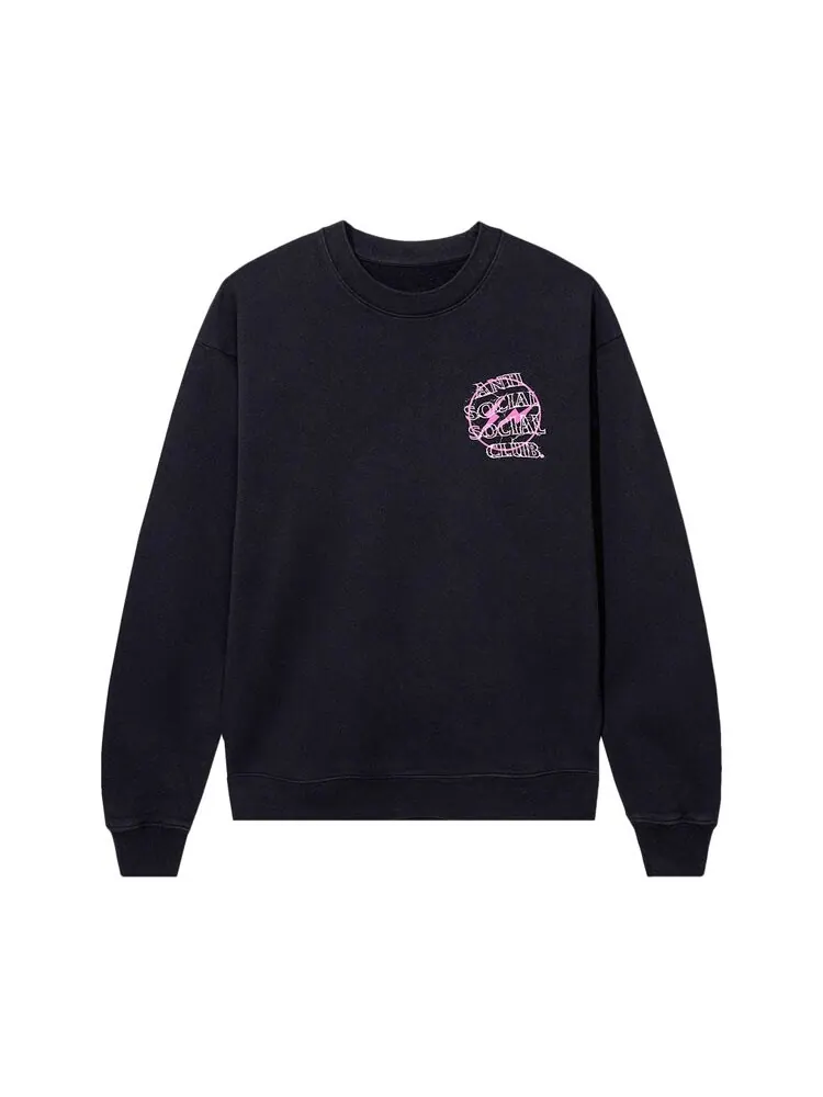 Толстовка Anti Social Social Club x Fragment Design Bolt Crewneck — изображение 2 из 2, черный
