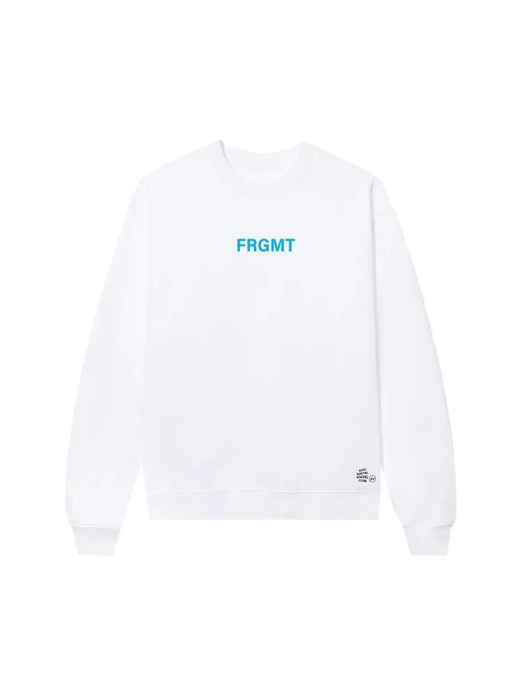 Толстовка Anti Social Social Club x Fragment Design Logo Crewneck — изображение 2 из 2, белый