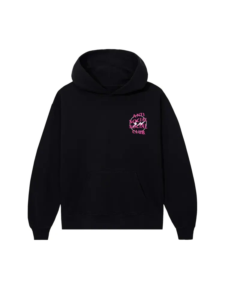Худи Anti Social Social Club x Fragment Design Half Tone Logo 'Black/Pink' — изображение 1 из 2, черный