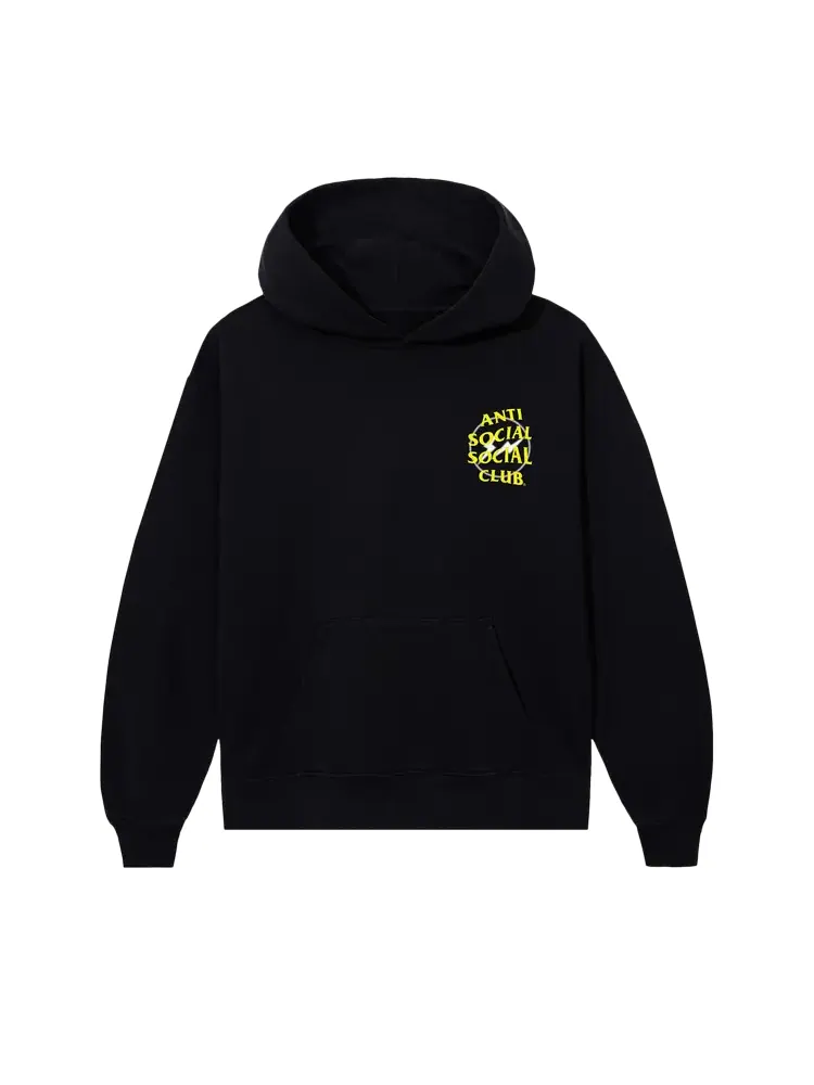 Худи Anti Social Social Club x Fragment Design Half Tone Logo 'Black/Yellow' — изображение 1 из 2, черный