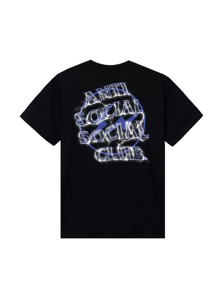 Футболка Anti Social Social Club x Fragment Design Bolt 'Black/Navy' — изображение 1 из 2, черный