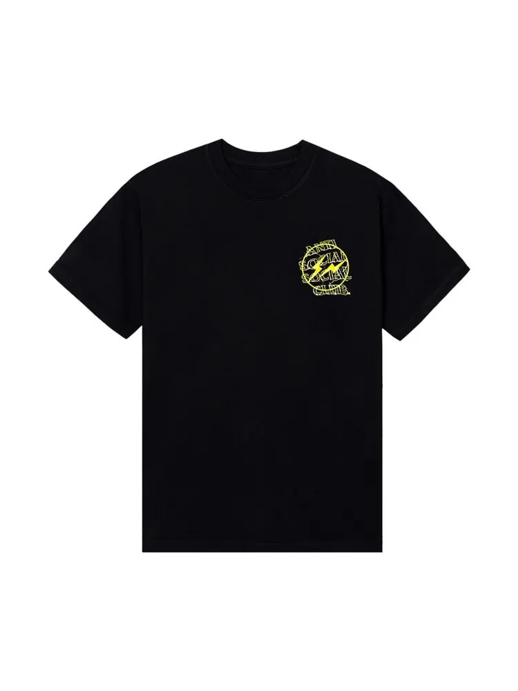 Футболка Anti Social Social Club x Fragment Design Bolt 'Black/Yellow' — изображение 2 из 2, черный