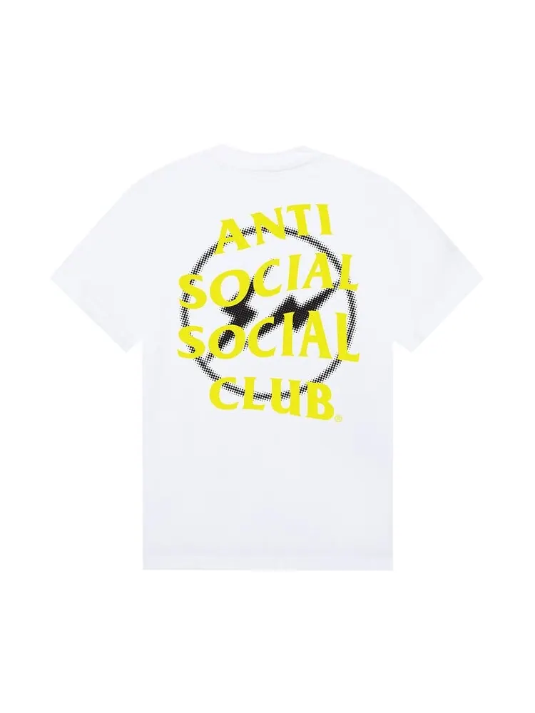 Футболка Anti Social Social Club x Fragment Design Half Tone Logo 'White/Yellow' — изображение 3 из 3, белый