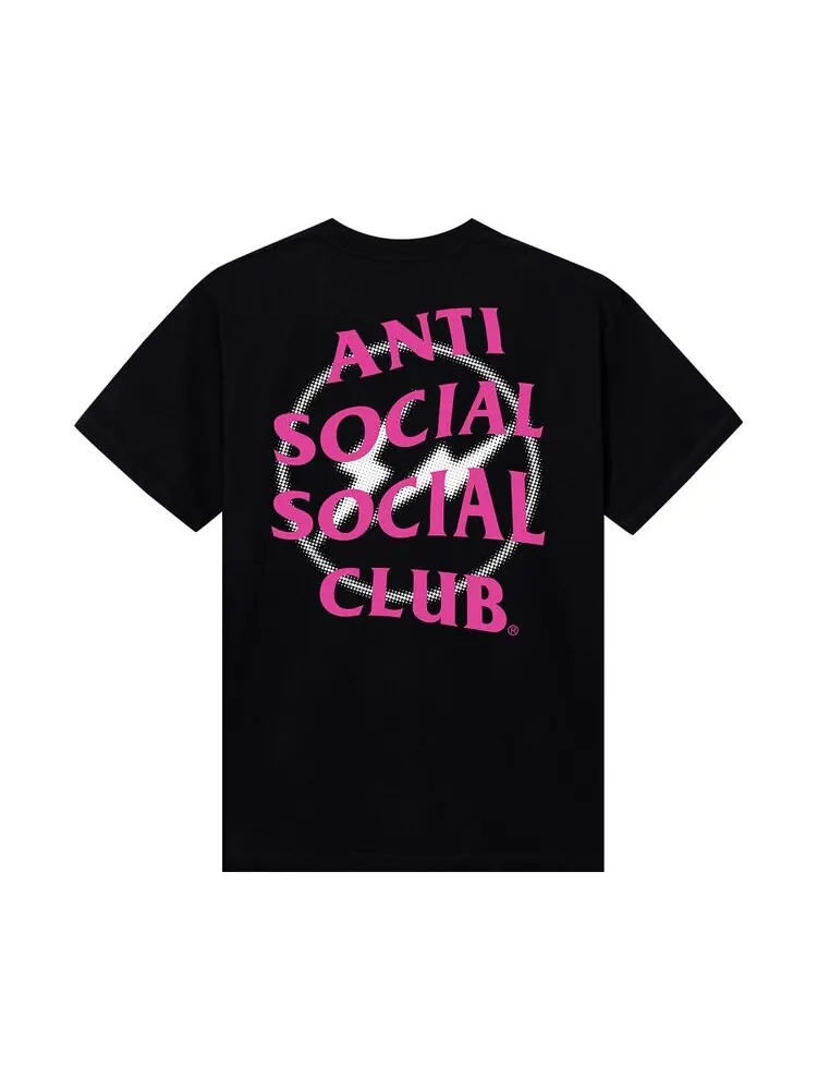 Футболка Anti Social Social Club x Fragment Design Half Tone Logo 'Black/Pink' — изображение 1 из 2, черный