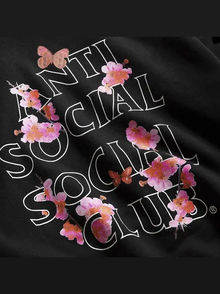 Худи Anti Social Social Club с контрастной строчкой — изображение 2 из 2, черный