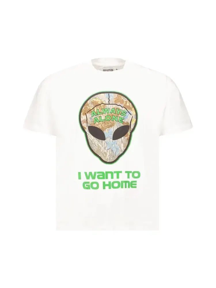 Футболка Anti Social Social Club Redneck Alien with Glow Tee 'White' — изображение 1 из 2, белый