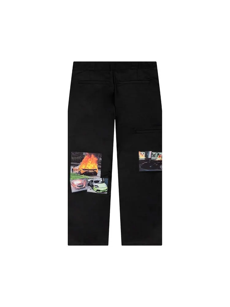 Брюки Anti Social Social Club Burnout Work Pant 'Black' — изображение 2 из 2, черный