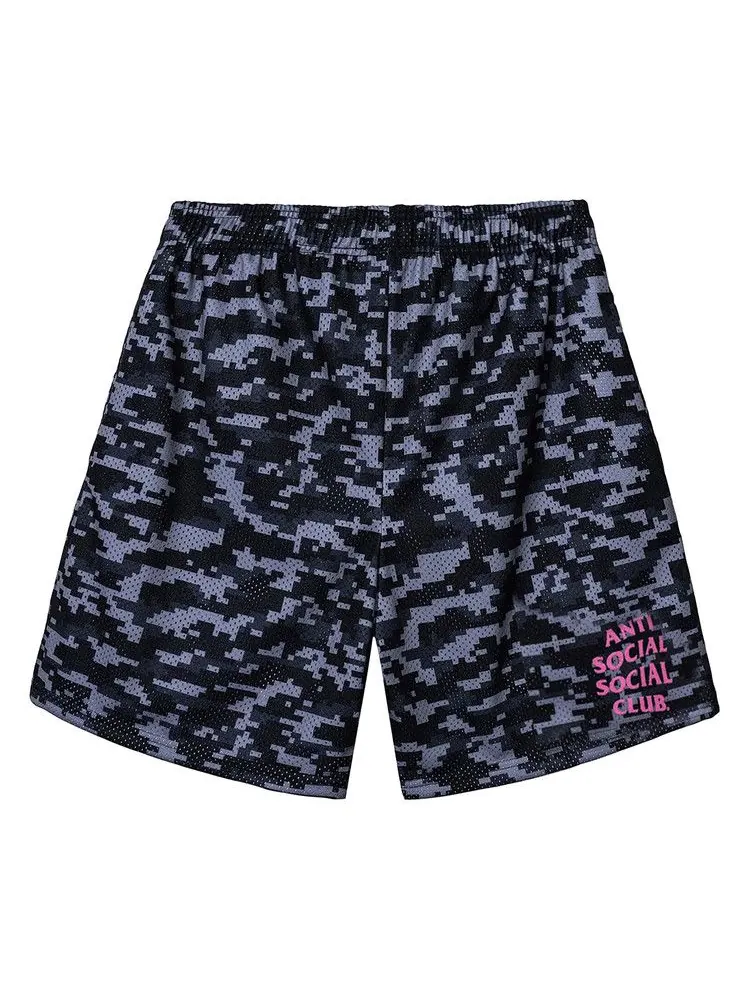 Шорты Anti Social Social Club Pixel Camo Short — изображение 1 из 1, черный