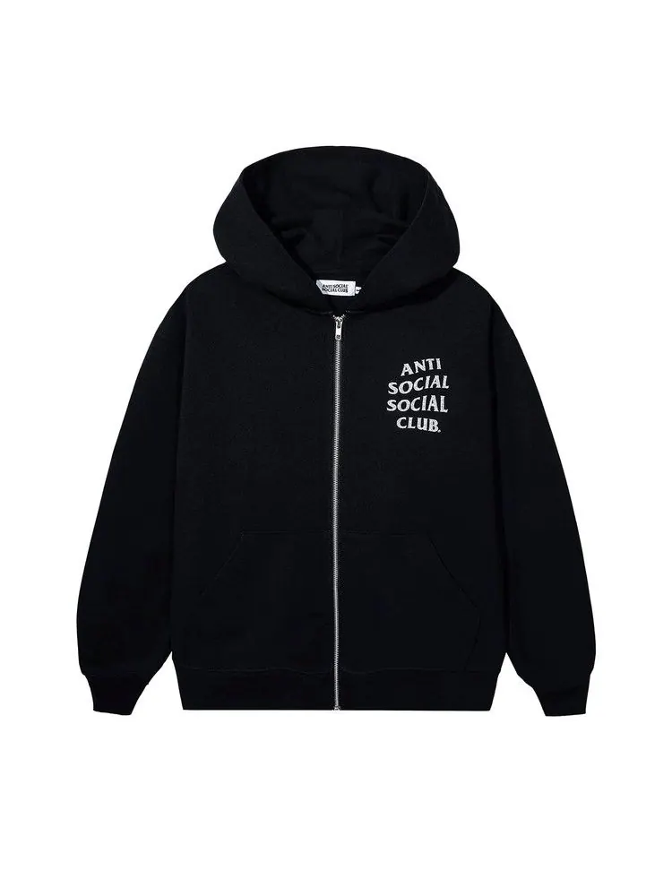 Худи Anti Social Social Club Mind Game Glitter Zip-Hoodie — изображение 1 из 2, черный