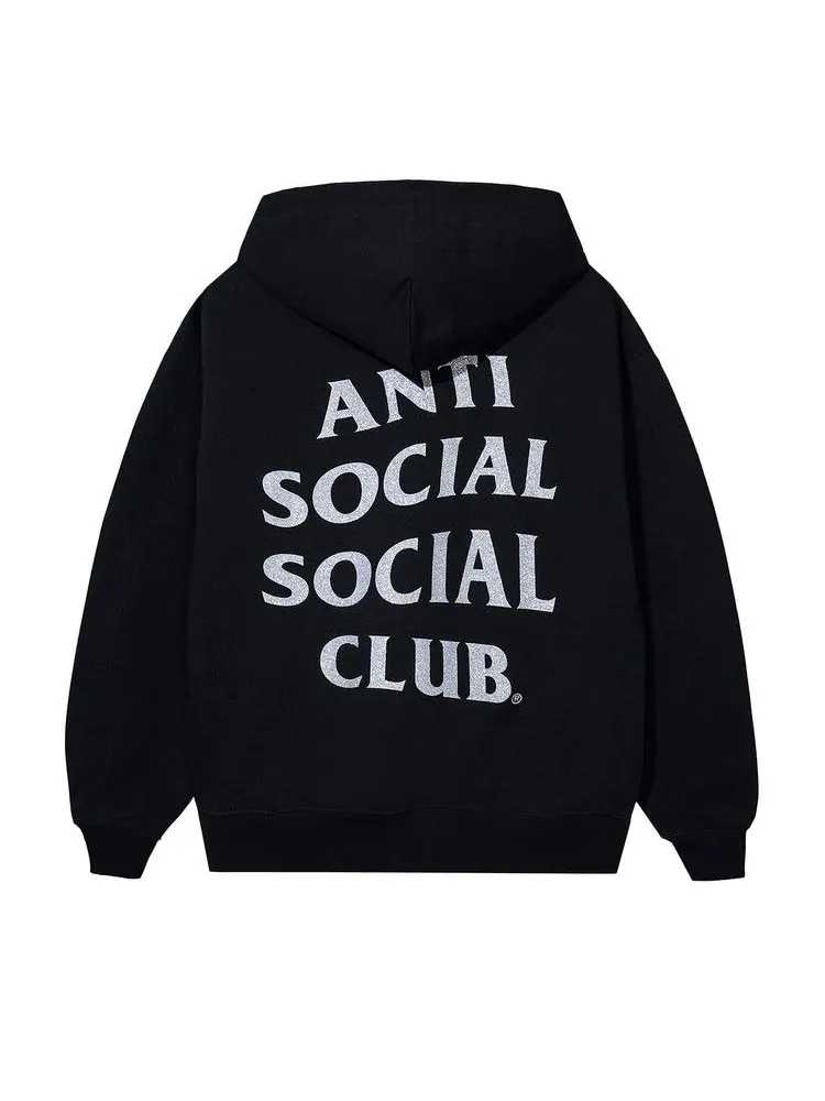Худи Anti Social Social Club Mind Game Glitter Zip-Hoodie — изображение 2 из 2, черный