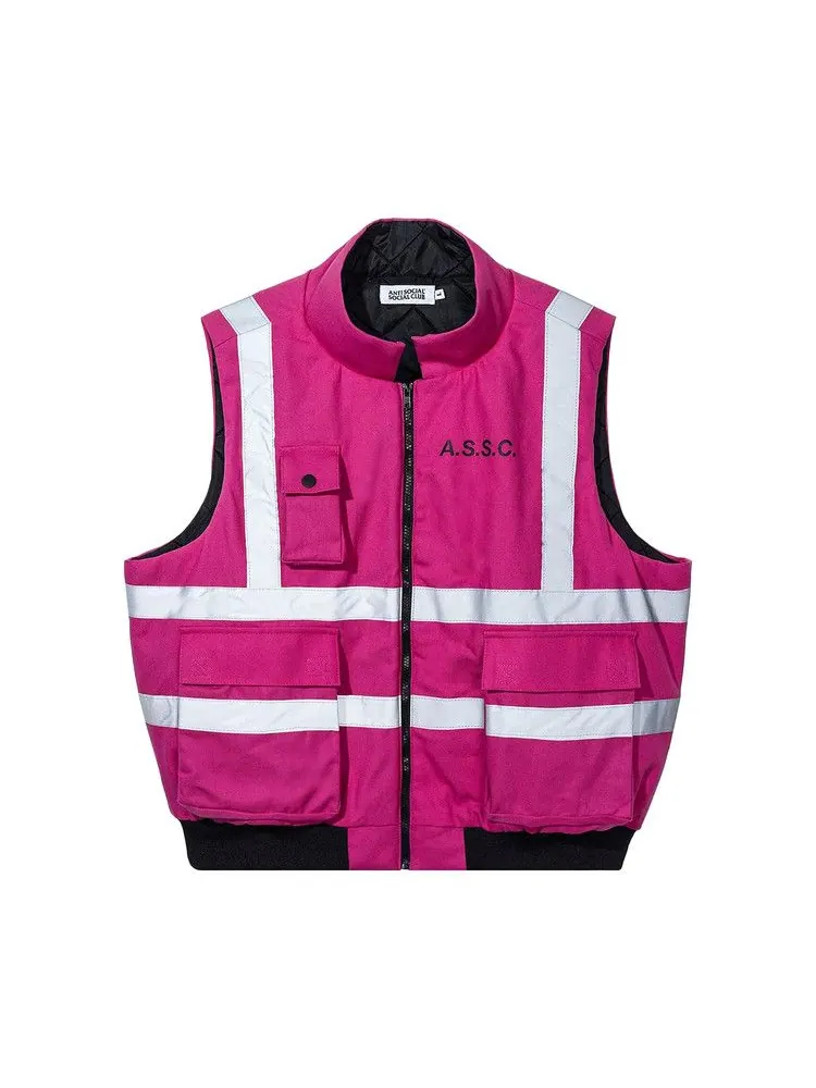 Утепленный жилет Anti Social Social Club Hi-Vis Work Vest — изображение 1 из 2, неоновый розовый