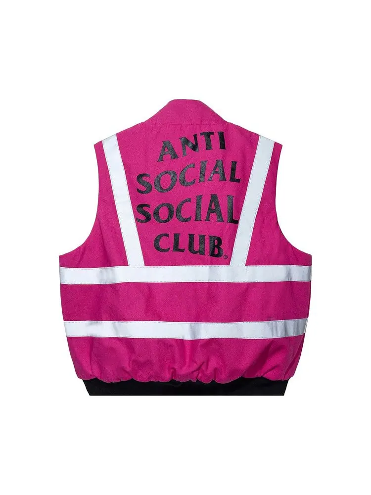 Утепленный жилет Anti Social Social Club Hi-Vis Work Vest — изображение 2 из 2, неоновый розовый