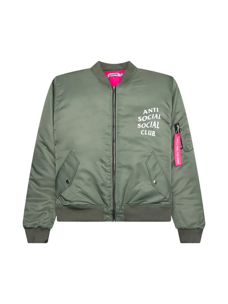 Куртка Anti Social Social Club Welcome To The Club MA1 Jacket — изображение 1 из 2, оливковый