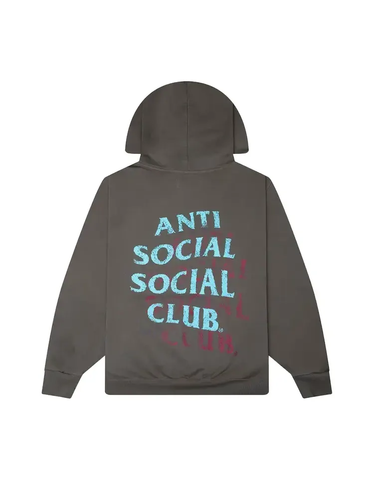 Худи Anti Social Social Club с эффектом потертости — изображение 2 из 2, серый