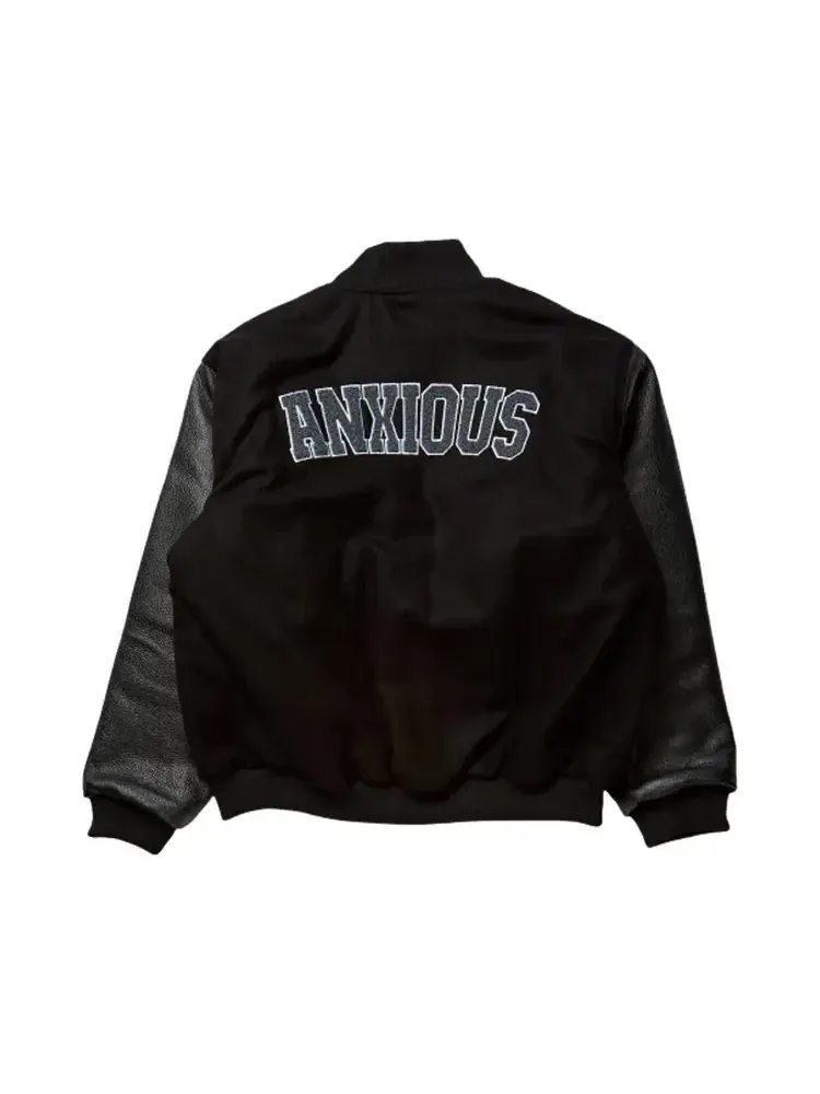 Куртка-бомбер Anti Social Club Team Anxious Varsity Jacket — изображение 2 из 2, черный