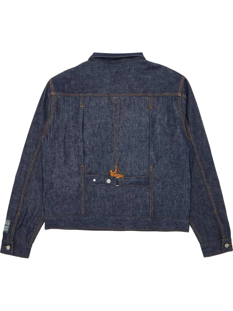 Куртка Reese Cooper Smokejumper Embroidered Raw Denim Jacket 'Multicolor' — изображение 2 из 3, синий