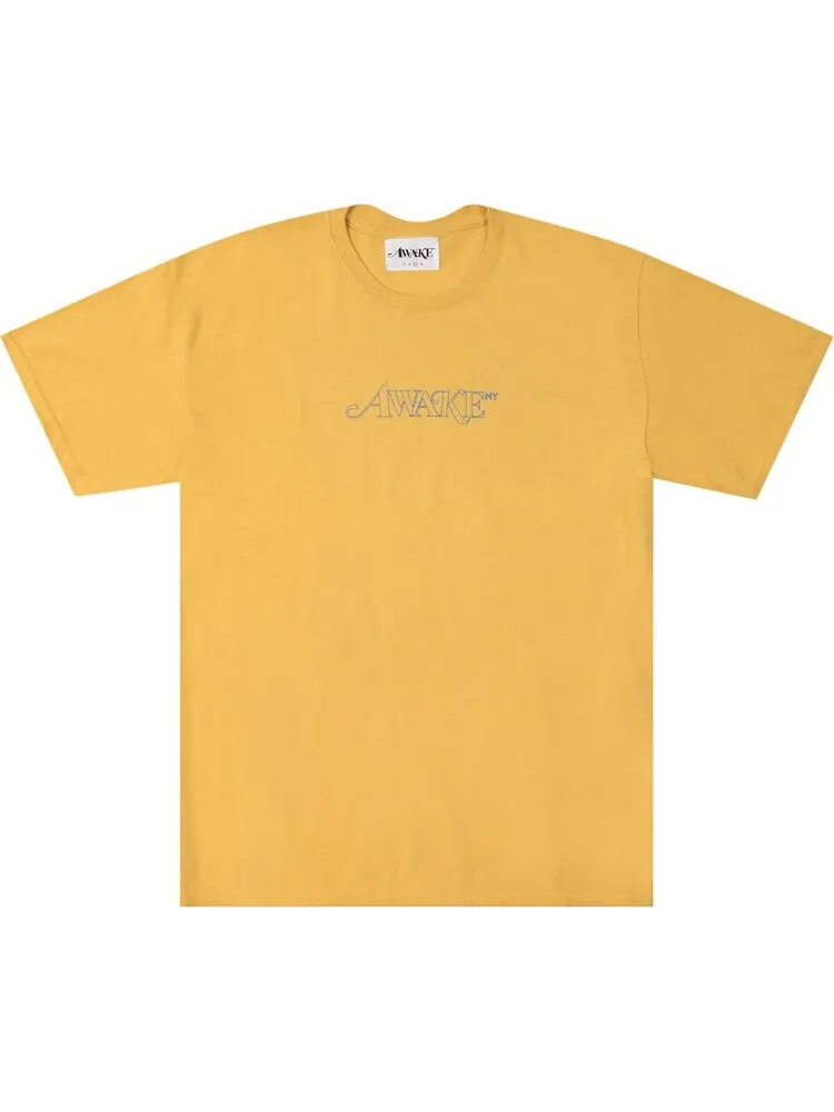 Футболка Awake NY Classic Outline Logo Short-Sleeve Tee 'Mustard' — желтый